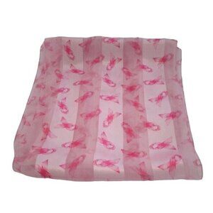 Pink Ribbon Cancer Scarf - Breast Cancer Awareness